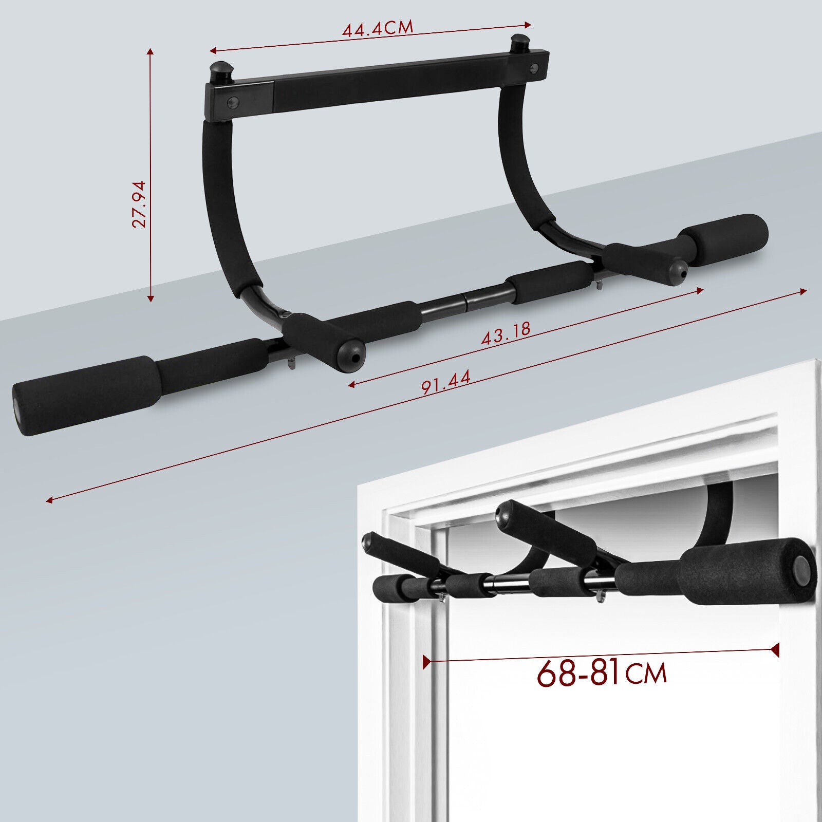 Doorway Pull-Up Bar for Home Fitness and Strength Training