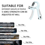 5-60Kg Adjustable Hand Grip Strengthener Hand Grip Trainer with Counter Wrist Forearm and Hand Exerciser for Muscle Building