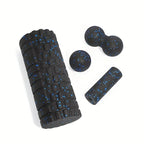 EPP Foam Roller - High-Density Solid Core for Muscle Recovery/Massage, Speckled Blue Grip, Durable Fitness Tool