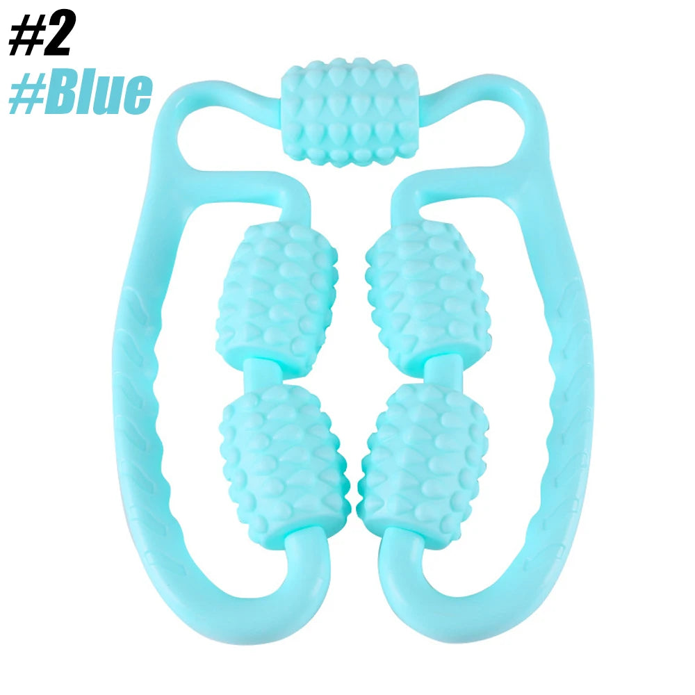 Muscle Massage Roller for Deep Tissue 360° Manual Dual Angle Foam Massager Roller for Legs Neck Arm Waist Muscle Roller Massager