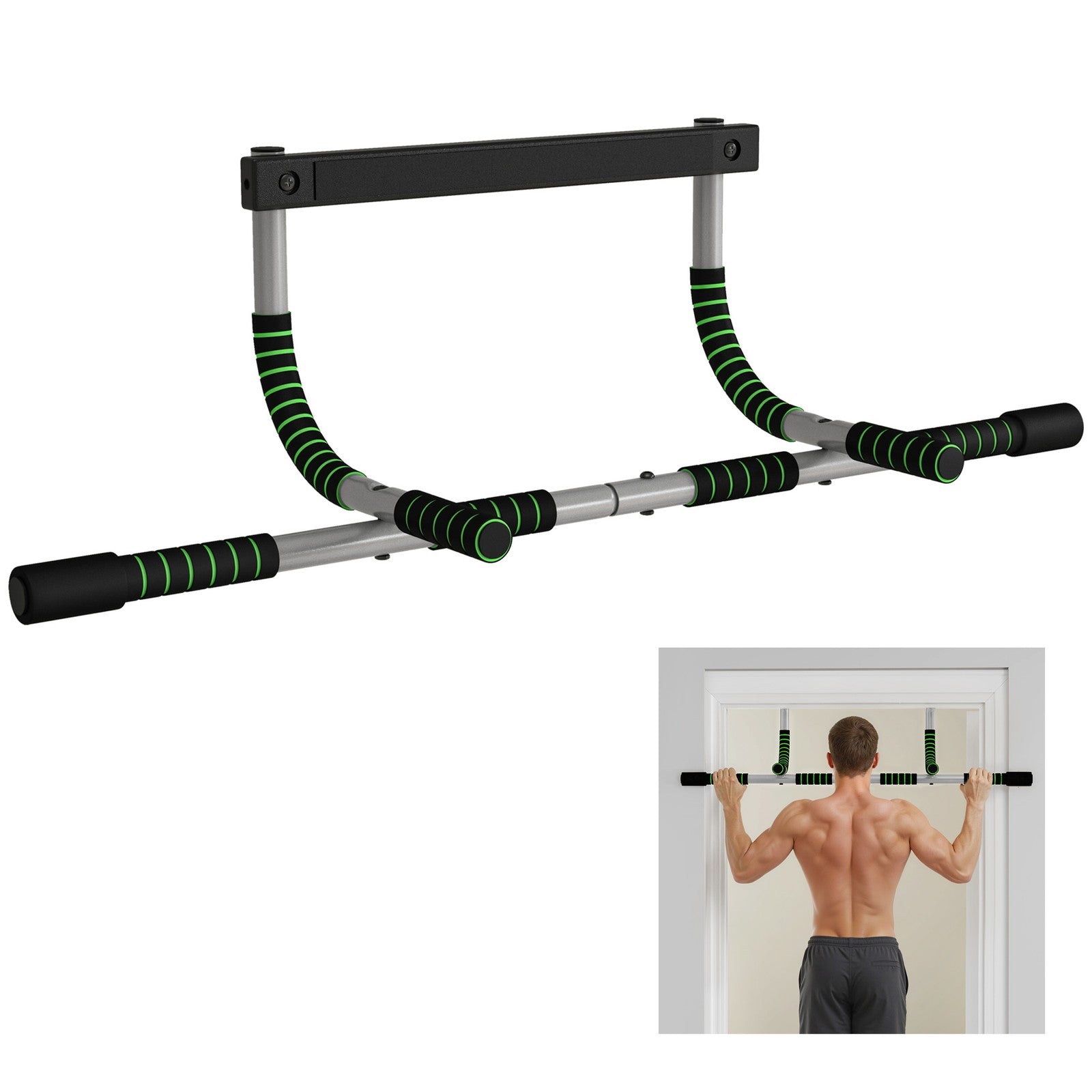 Indoor Horizontal Pull-Up Bar for Home Fitness - Upper Body Workout Equipment