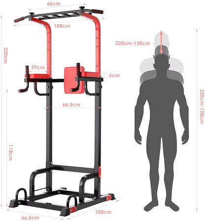 Build Strength at Home: Power Tower Pull Up Bar