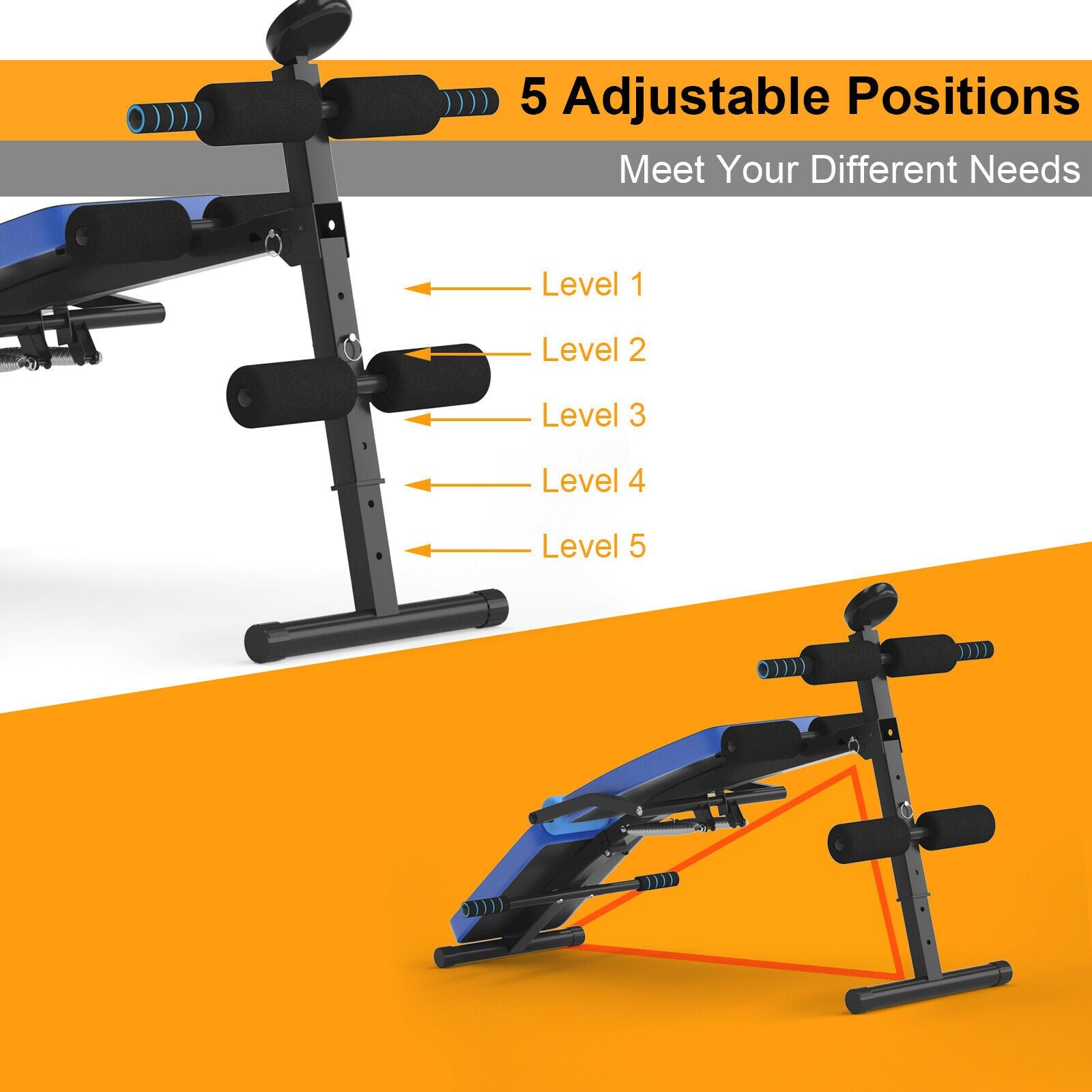 Adjustable Weight Bench - Foldable