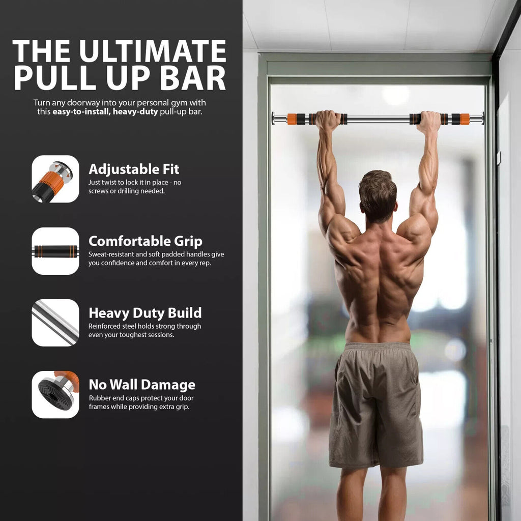 Adjustable Home Fitness Chin-Up Bar for Doorway Workout Training