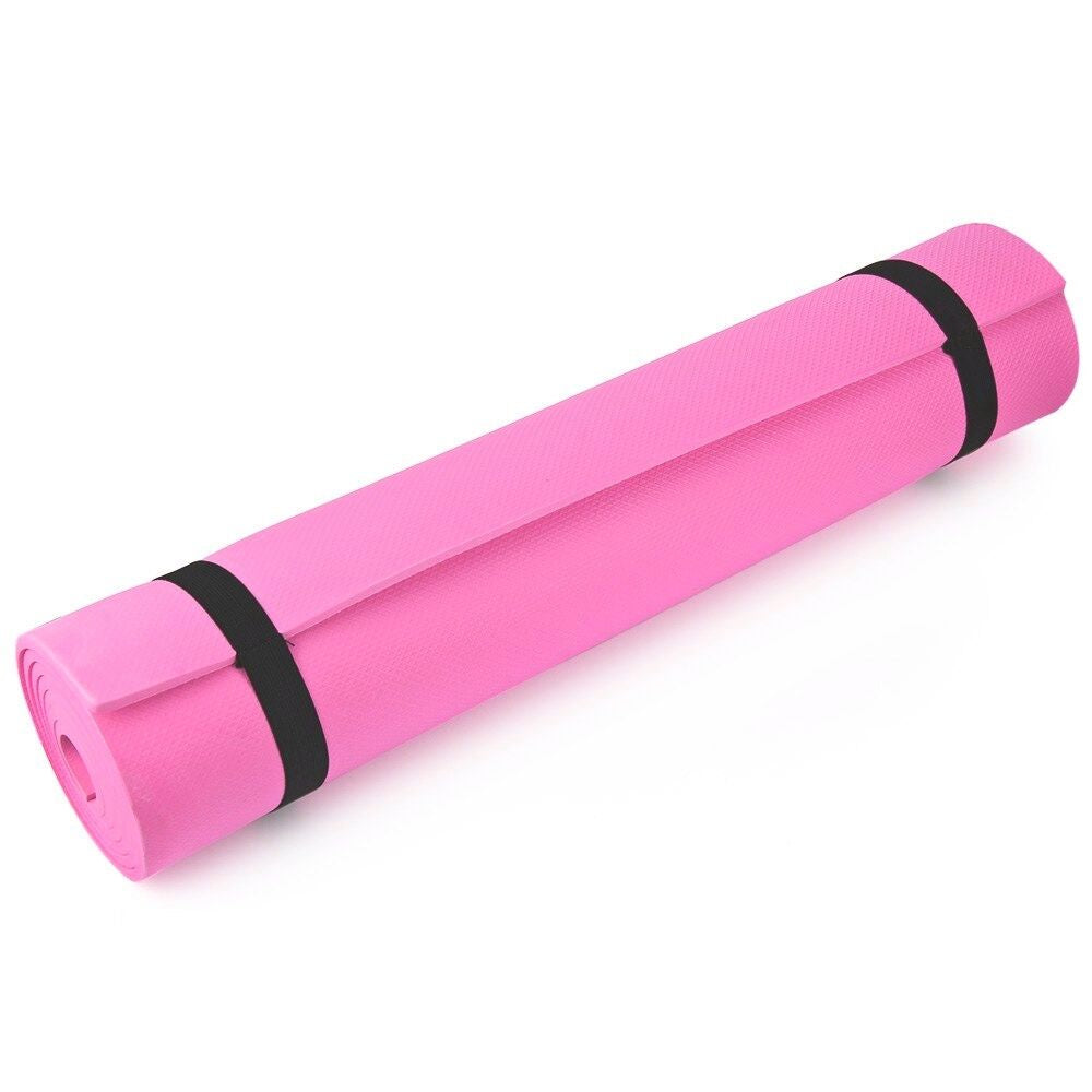 Extra Long Yoga Mat 183cm x 61cm for Fitness, Camping, and Pilates with Carry Strap Bag