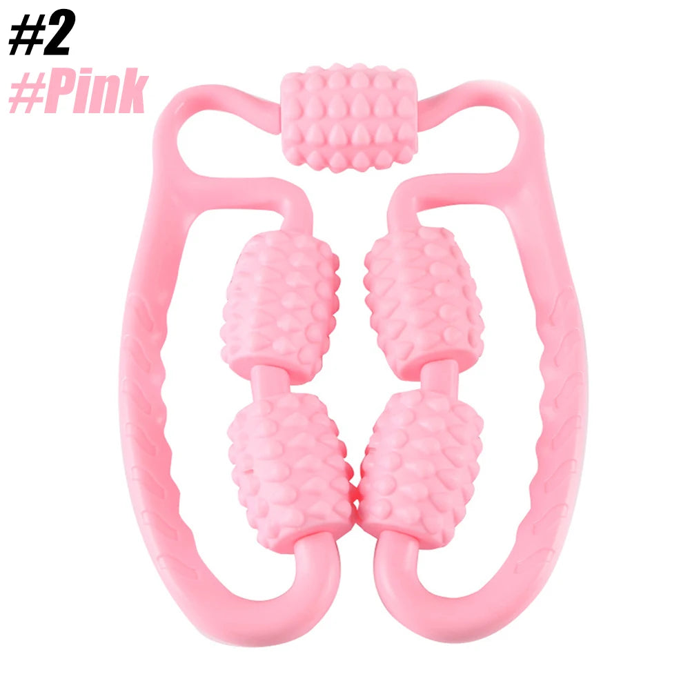 Muscle Massage Roller for Deep Tissue 360° Manual Dual Angle Foam Massager Roller for Legs Neck Arm Waist Muscle Roller Massager