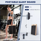 Portable Wooden Slant Board for Calf Stretching Squats Calf Stretcher Pilates Physical Therapy Equipment Adjustable Incline Boar