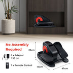 Under Desk Elliptical Machine with Display Screen and Remote Control
