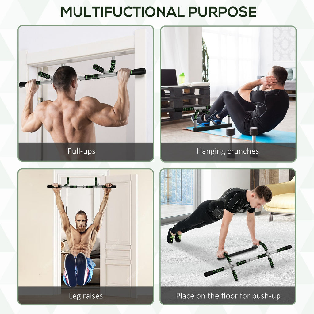 Indoor Horizontal Pull-Up Bar for Home Fitness - Upper Body Workout Equipment