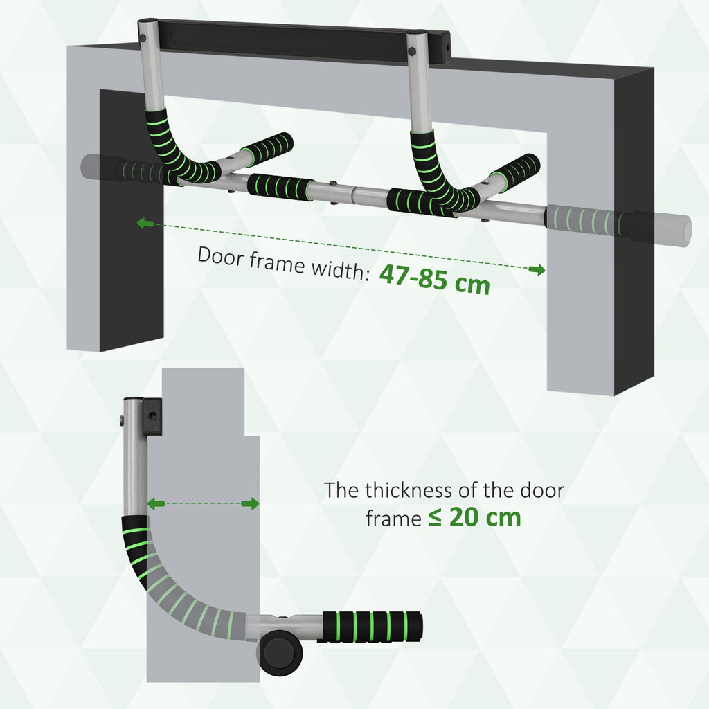 Indoor Horizontal Pull-Up Bar for Home Fitness - Upper Body Workout Equipment