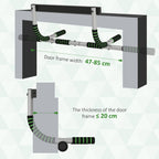 Indoor Horizontal Pull-Up Bar for Home Fitness - Upper Body Workout Equipment