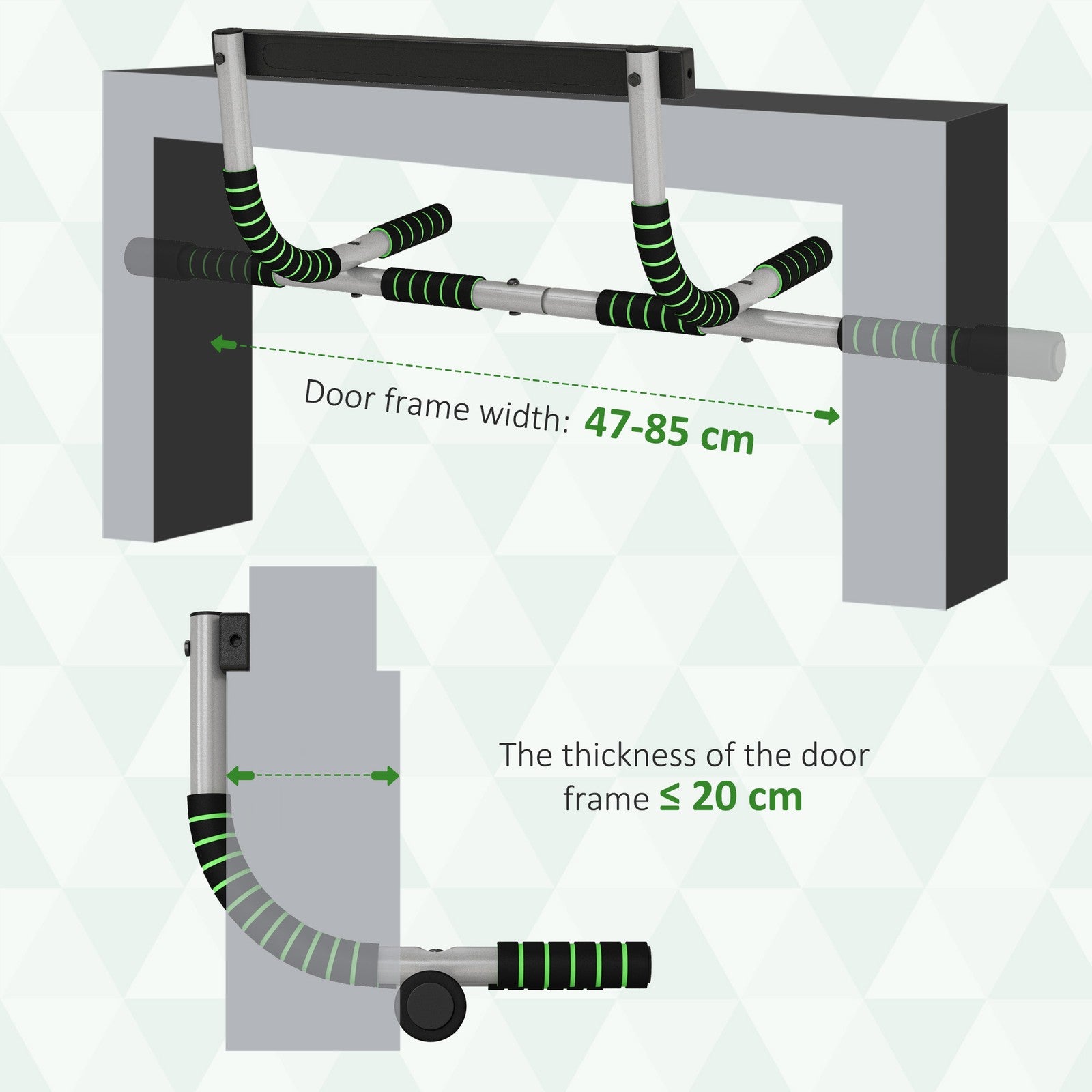 Indoor Horizontal Pull-Up Bar for Home Fitness - Upper Body Workout Equipment