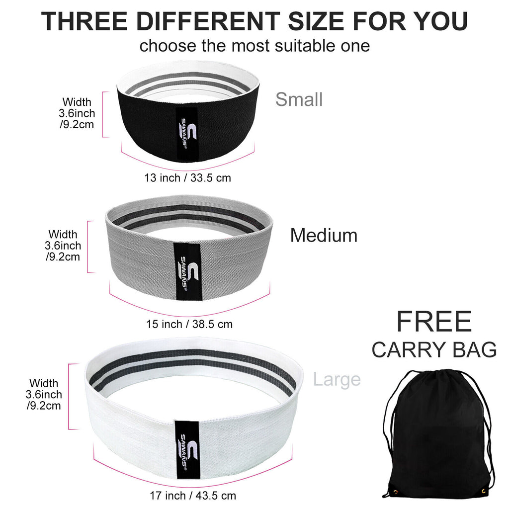 Fabric Resistance Bands for Women - Booty Bands for Hip Circles, Leg and Glute Exercises