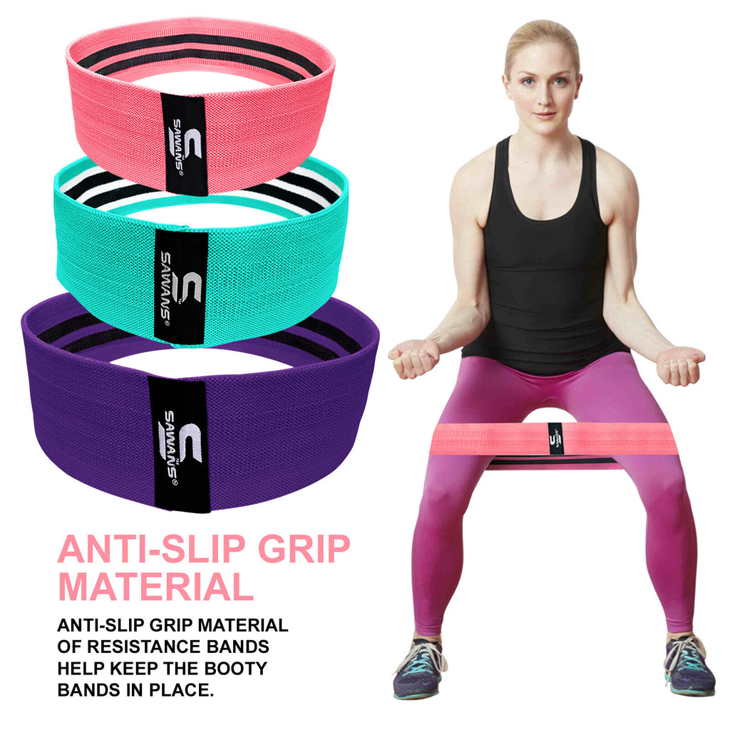 Fabric Resistance Bands for Women - Booty Bands for Hip Circles, Leg and Glute Exercises