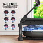 Water Rowing Machine, Rowing Machines for Home Gym with Adjustable Resistance, Wheels, LCD Monitor