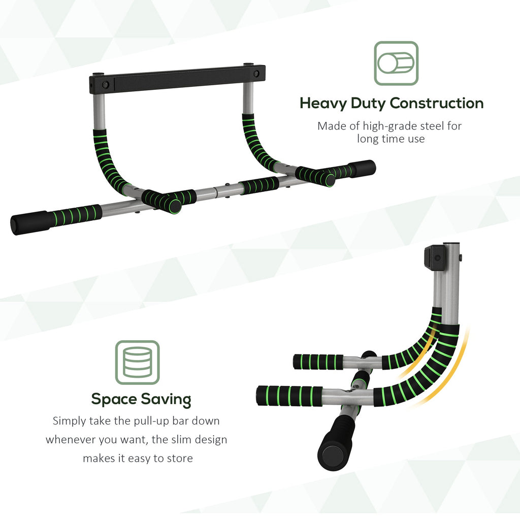 Indoor Horizontal Pull-Up Bar for Home Fitness - Upper Body Workout Equipment