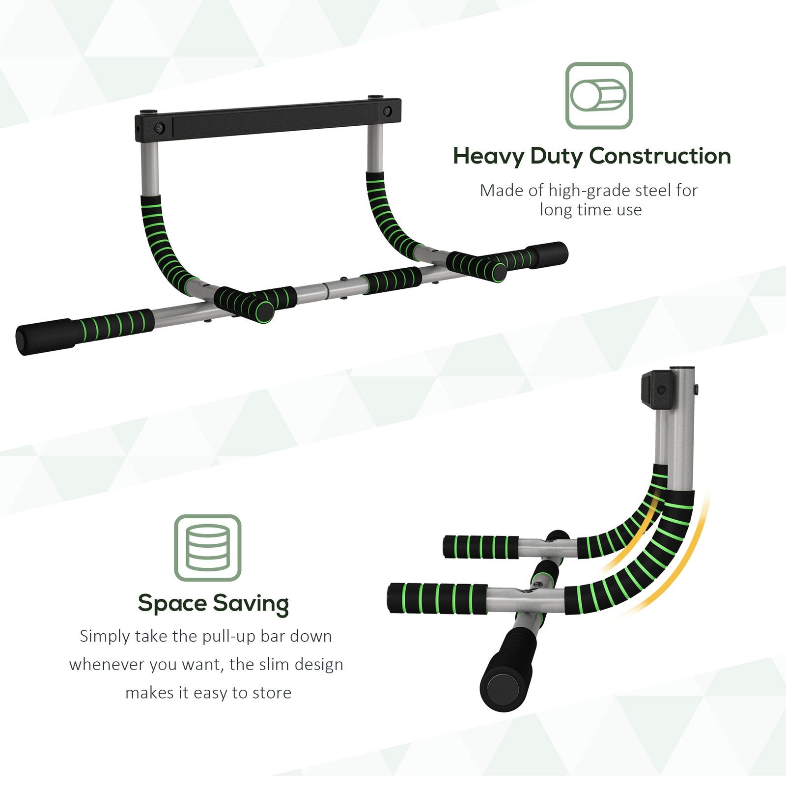 Indoor Horizontal Pull-Up Bar for Home Fitness - Upper Body Workout Equipment