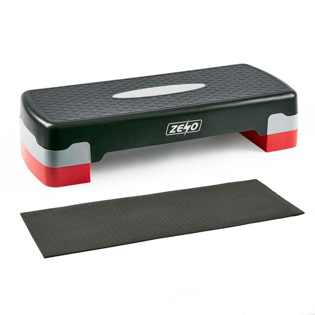 Aerobic Stepper Cardio Fitness Step Board - 2-Tier Home Gym Exercise Training Mat