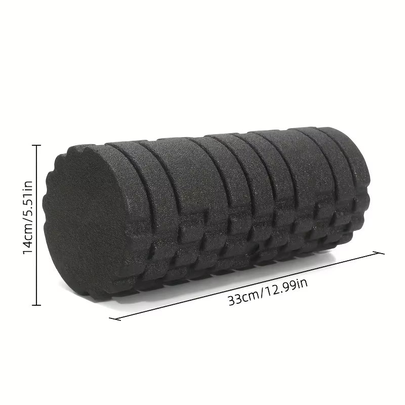 EPP Foam Roller - High-Density Solid Core for Muscle Recovery/Massage, Speckled Blue Grip, Durable Fitness Tool