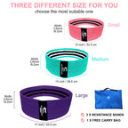 Fabric Resistance Bands for Women - Booty Bands for Hip Circles, Leg and Glute Exercises