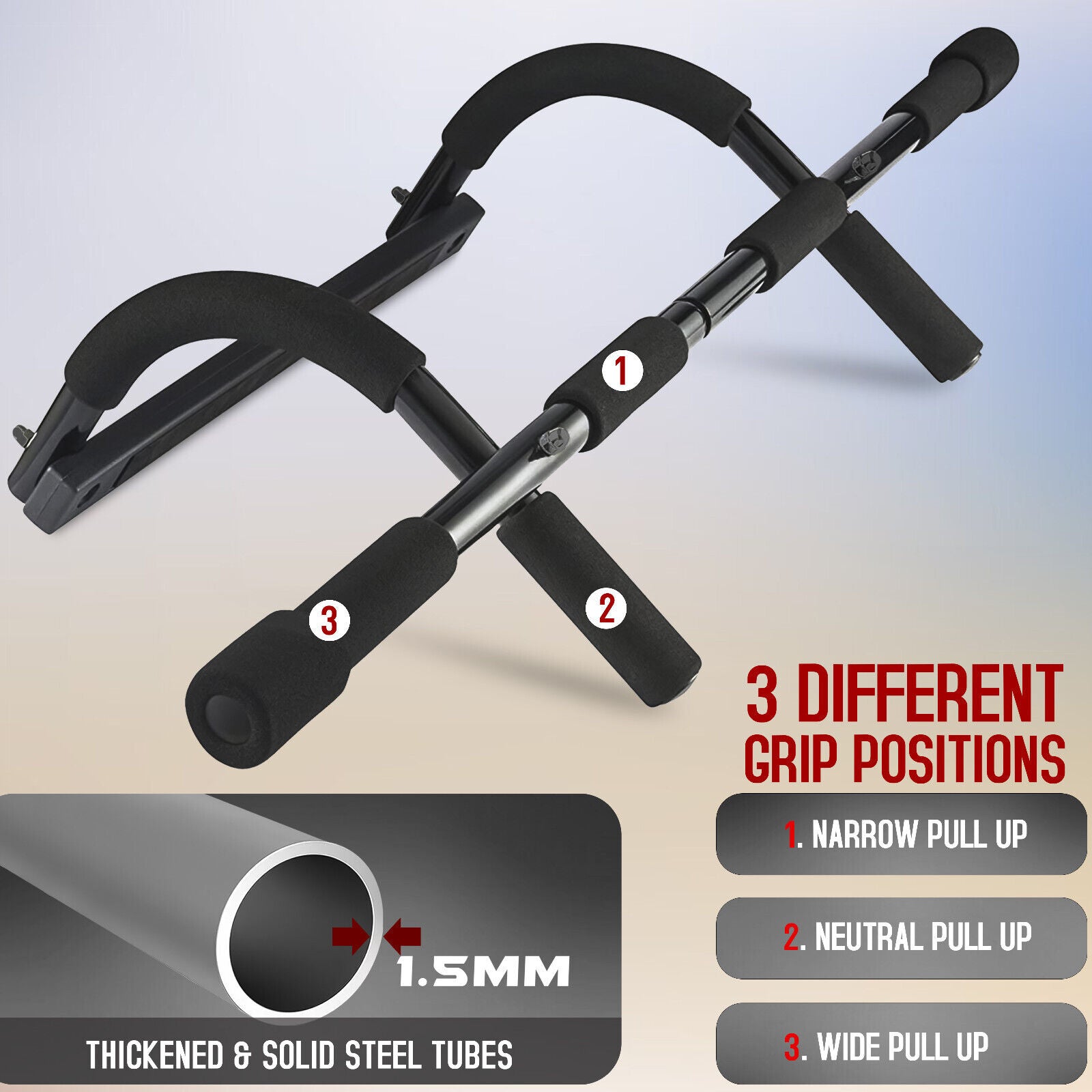 Doorway Pull-Up Bar for Home Fitness and Strength Training