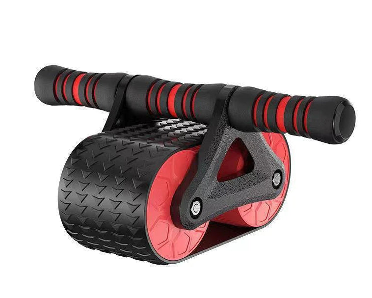 Double Wheel Abdominal Exerciser with Automatic Rebound - Ab Wheel Roller for Waist Training and Home Gym Fitness