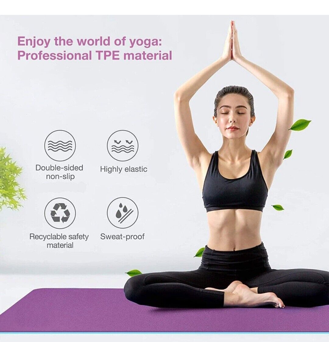 Eco TPE Yoga Mat - Non-Slip Fitness & Exercise Mat