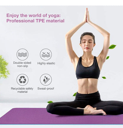 Eco TPE Yoga Mat - Non-Slip Fitness & Exercise Mat