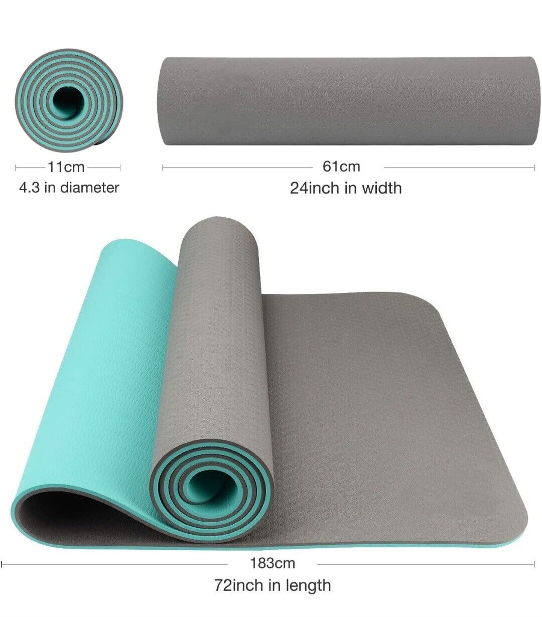 Eco TPE Yoga Mat - Non-Slip Fitness & Exercise Mat