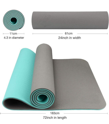 Eco TPE Yoga Mat - Non-Slip Fitness & Exercise Mat